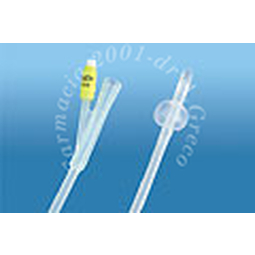 Catetere foley ch18 punta chiusa 2 vie 2 fori laterali in lattice ricoperto di silicone 1 pezzo
