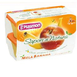Plasmon sapori di natura omogeneizzato mela e banana 100 g x 4 pezzi