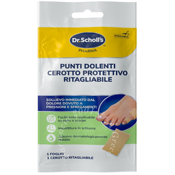 Scholl punti dolenti cerotto protettivo ritagliabile doppio spessore per calli e duroni 1 pezzo