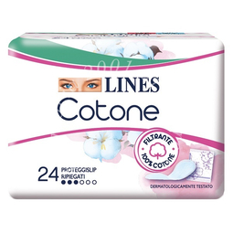 Lines cotone bio salvaslip ripiegati 24 pezzi