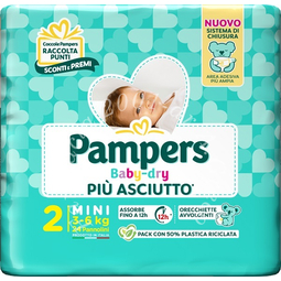 Pampers baby dry pannolino downcount mini 24 pezzi