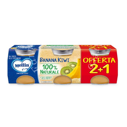 Mellin omogeneizzato banana kiwi 3 pezzi da 100 g