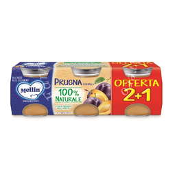 Mellin omogeneizzato prugna 3 pezzi da 100 g