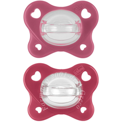 Chicco dual soft succhietto rosa 16-36 mesi 2 pezzi