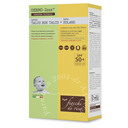 Fiocchi di riso bipacco talco non talco spray 100 ml + latte solare 50+ 140 ml