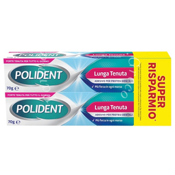 Adesivo protesi dentali polident lunga tenuta 2 tubetti x 70 g