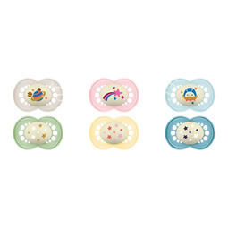 Mam succhietto original night 6+ mesi silicone 2 pezzi