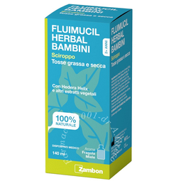 Fluimucil herbal bambini sciroppo tosse grassa e secca 140 ml aroma fragola e miele senza glutine senza lattosio