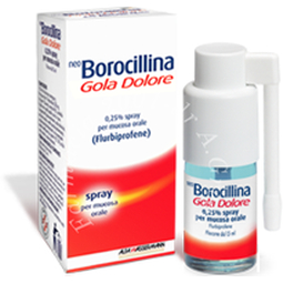 Neoboro golado 0,25% spray per mucosa orale gusto menta, 1 flacone da 15 ml