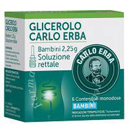 Glicerolo bambini 2,25 g soluzione rettale 6 contenitori monodose con camomilla e malva