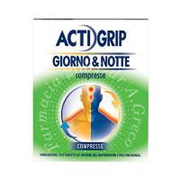 Actigrip giorno & notte compresse  paracetamolo, pseudoefedrina cloridrato, difenidramina cloridrato 500 mg + 60 mg  12  giorno +500 mg + 25 mg  4  notte