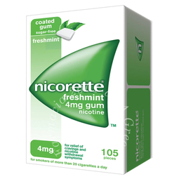 Nicorette 4 mg gomme da masticare medicate gusto menta forte 105 gomme