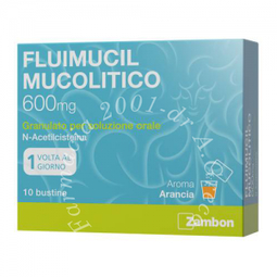 Fluimucil mucol 600 mg granulato per soluzione orale 10 bustine