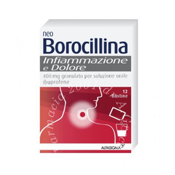 Neoborocillina inf dol 400 mg granulato per soluzione orale in bustina 12 bustine in carta/pe/al/surlyn