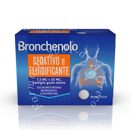 Bronchenolo sed fluid 7,5 mg + 55 mg pastiglie gusto menta 20 pastiglie