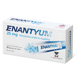 Enantyum 25 mg soluzione orale in bustina 10 bustine monodose in pes/al/ldpe da 10 ml
