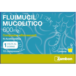 Fluimucil mucol 600 mg compresse effervescenti, 10 compresse in blister al/pe