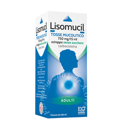 Lisomucil tosse muc 750 mg/15 ml sciroppo senza zucchero flacone 200 ml