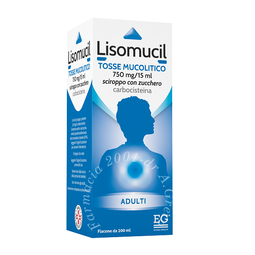 Lisomucil tosse muc 750 mg/15 ml sciroppo con zucchero flacone 200 ml