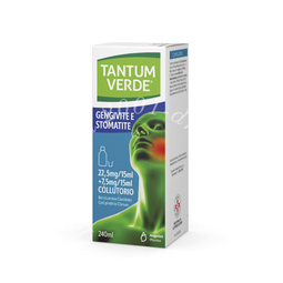 Tantum verde geng e stom 22,5 mg/15 ml + 7,5 mg/15 ml collutorio 1 flacone 240 ml