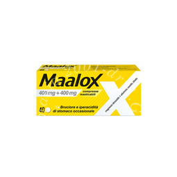 Maalox 400 mg + 400 mg compresse masticabili 40 compresse