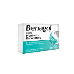 Benagol pastiglie gusto mentolo-eucaliptolo 24 pastiglie
