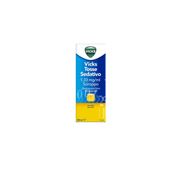 Vicks tosse sedativo 1,33 mg/ml sciroppo 1 flacone in vetro da 180 ml con chiusura a prova di bambino e con bicchiere dosatore