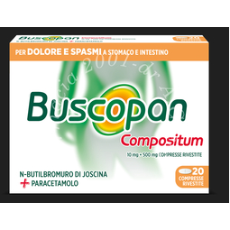 Buscopan compositum 10 mg + 500 mg compresse rivestite 20 compresse in blister al/pvc