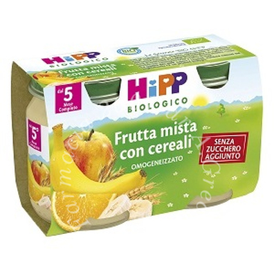 Hipp bio hipp bio omogeneizzato frutta mista con cereali 2x125 g