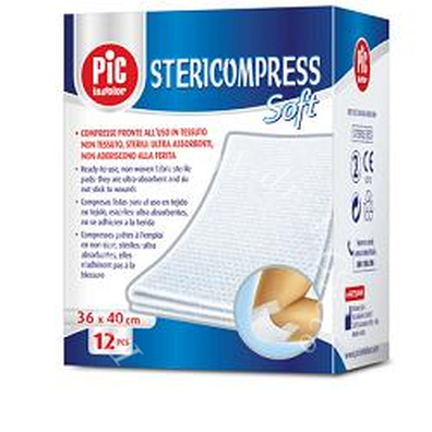 Garza stericompress soft xl tnt 36x40 cm 12 pezzi