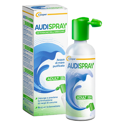 Soluzione di acqua di mare ipertonica audispray adult igiene orecchio spray senza gas 50 ml