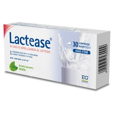 Lactease 4500 fcc aroma menta 30 compresse masticabili