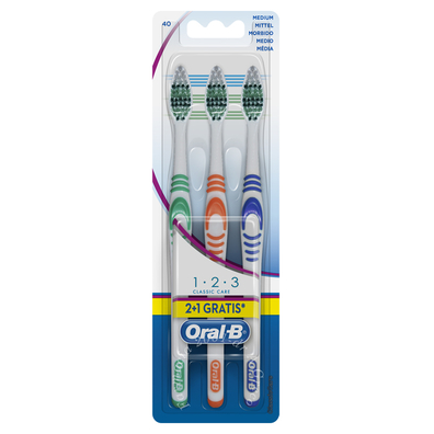 Oralb 123 classic care spazzolino manuale 3 pezzi
