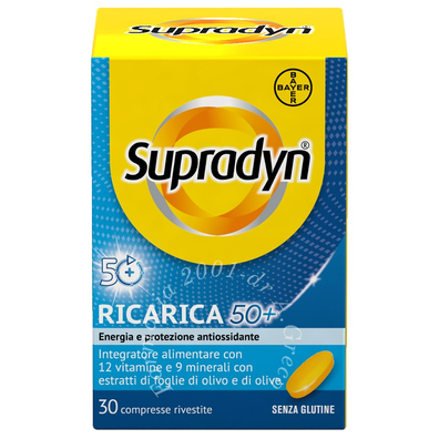Supradyn ricarica 50+ 30 compresse rivestite senza glutine