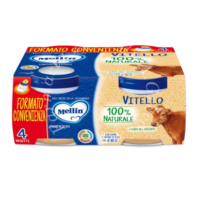 Mellin omogeneizzato vitello 4 pezzi x 80 g