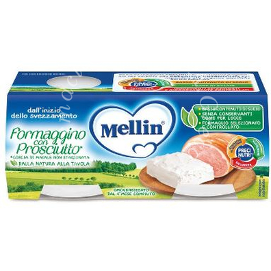 Mellin baby formaggino con prosciutto 2 x 80 g