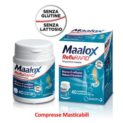 Maalox reflurapid 40 compresse masticabili