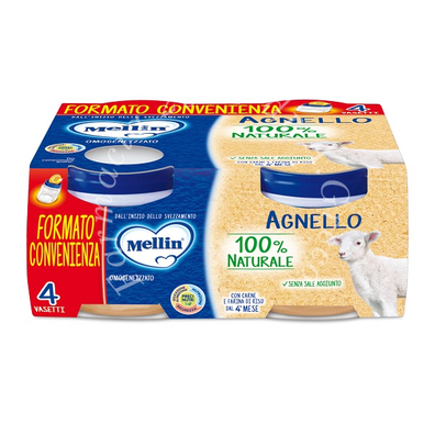Mellin omogeneizzato agnello 4 pezzi x 80 g