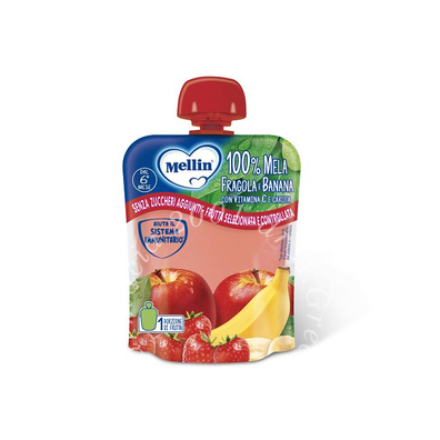 Mellin pouch mela/fragola/banana 90 g