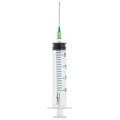 Siringa extrafine 20 ml con ago 2 gauge 21 0,80x40mm cono eccentrico 1 pezzo