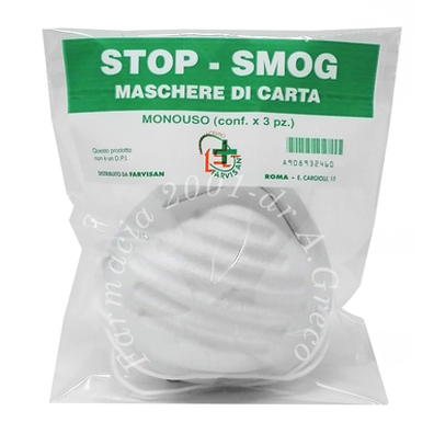 Maschere di carta stop-smog monouso 3 pezzi