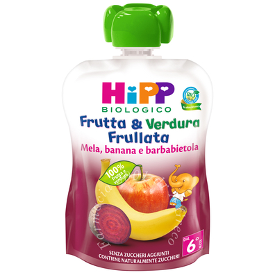 Hipp bio frutta & verdura mela banana barbabietola 90 g
