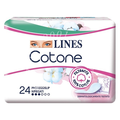 Lines cotone bio salvaslip ripiegati 24 pezzi