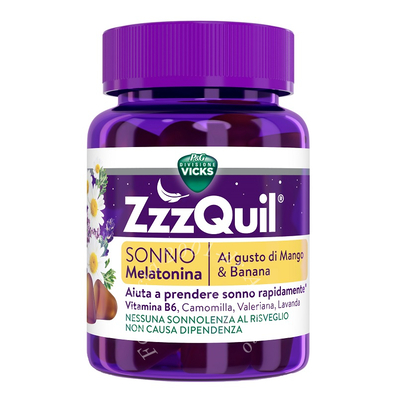 Vicks zzzquil sonno mango & banana 30 pastiglie gommose