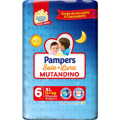 Pampers sole luna mutandina xl 13 pezzi