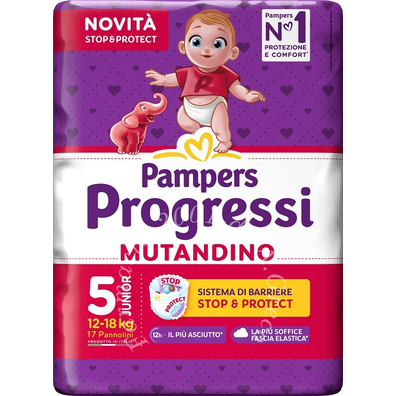 Pampers progressi mutandina junior 17 pezzi