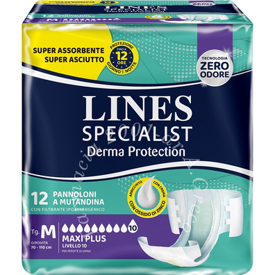 Pannolone mutandina lines specialist derm ap m 12 pezzi