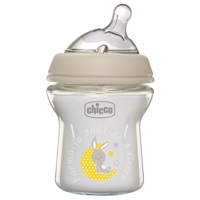 Chicco biberon nat feel vetro 0m+ 150 ml