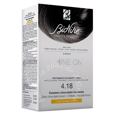 Shine on castano cioccolato fondente 4,18 flacone 75 ml + tubo 50 ml