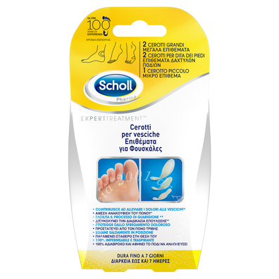 Cerotto scholl vesciche misure miste 2 grandi + 2 dita piedi + 2 piccolo 6 pezzi